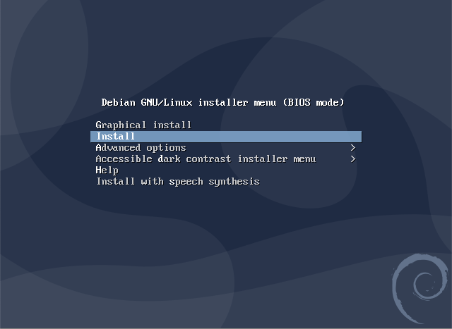 Debian Buster Install 1