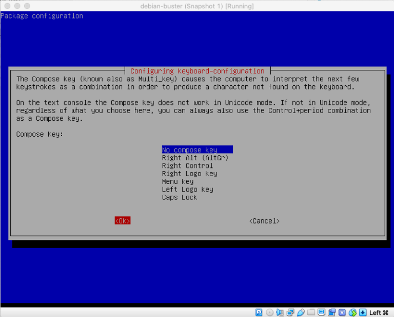 Configurer un clavier mac azerty sur une vm linux debian buster alain